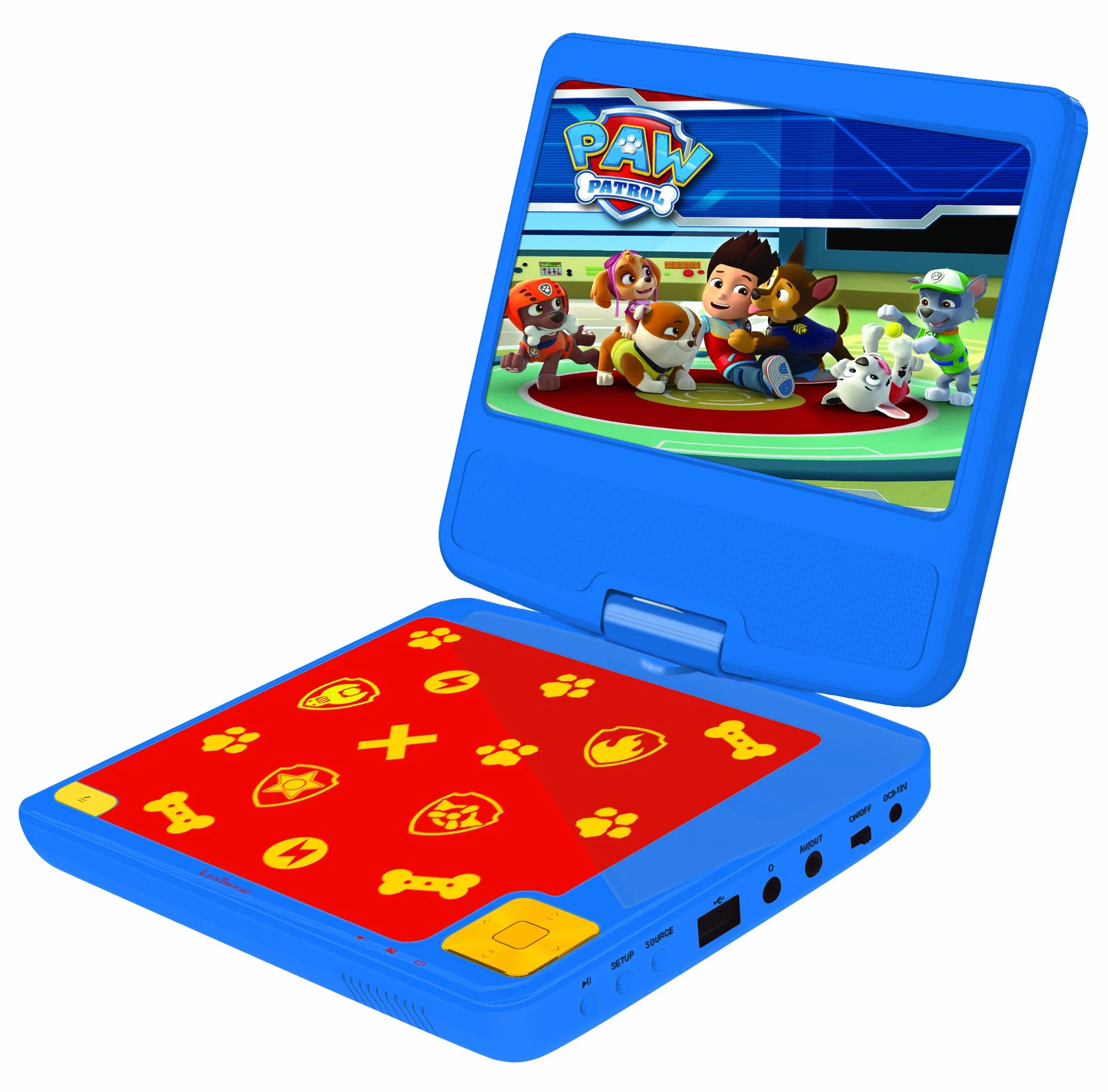 Lexibook Paw Patrol Lettore DVD portatile 7" schermo rotante per bambini DVDP6PA