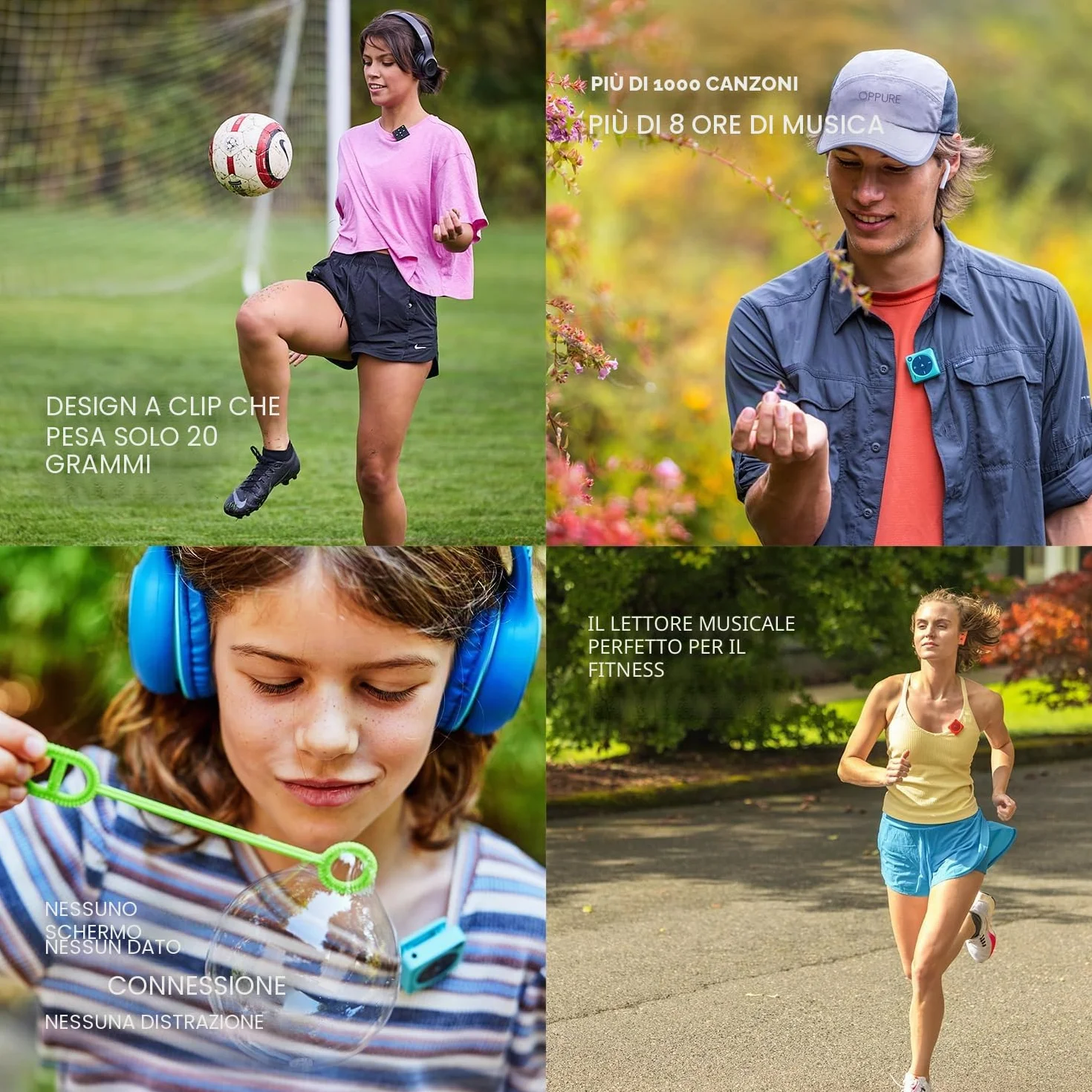 Mighty 3 Amazon Music Player – Musica offline senza schermo per bambini e fitness, cuffie Bluetooth e con filo, non è necessario telefono o Wi-Fi per la riproduzione - Nero