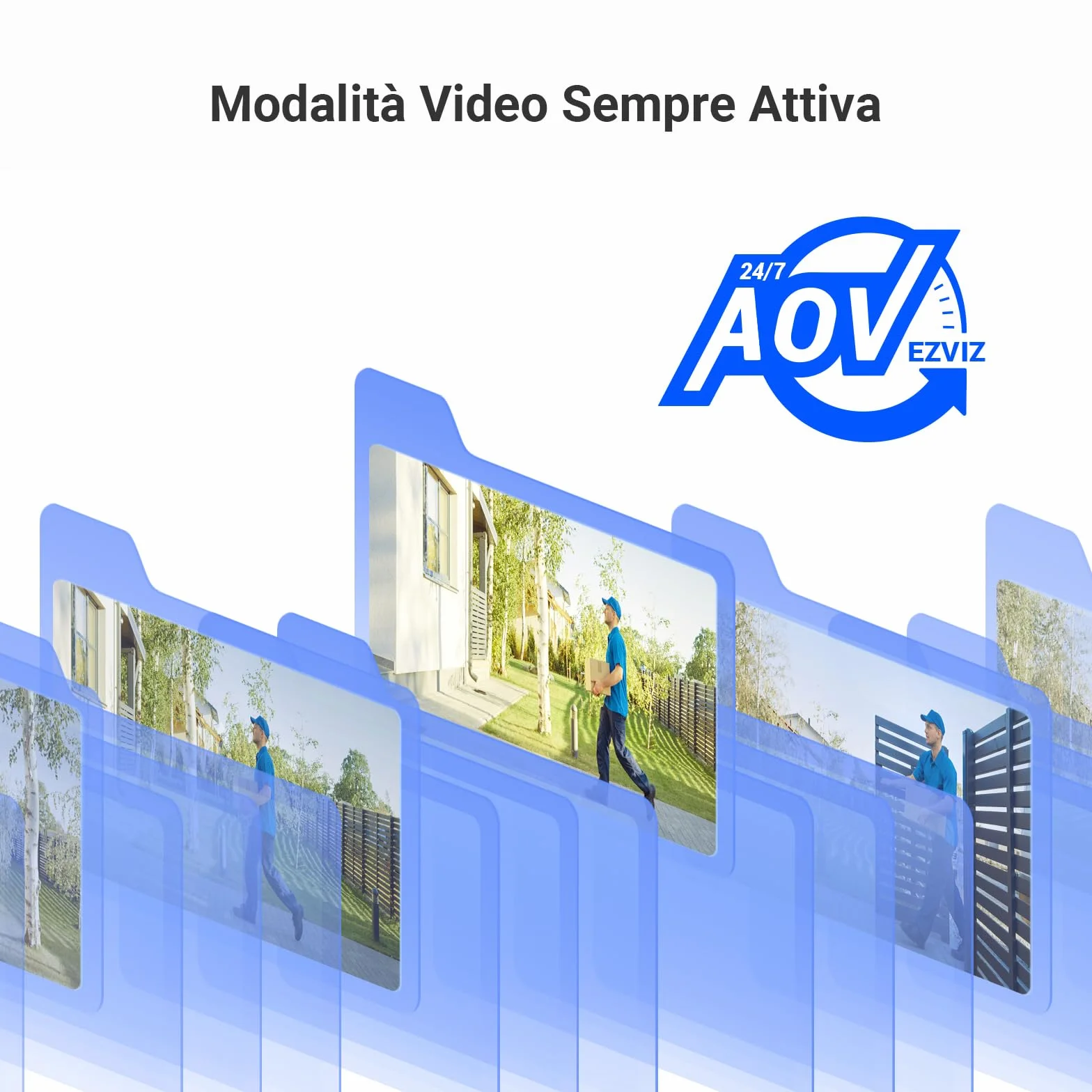 EZVIZ CB5 4K Telecamera Wi-Fi Esterno a Batteria Solare, 100% Senza Fili, Pannello Solare Integrato, Rilevamento di Persone/Veicoli, Visione Notturna a Colori, Audio Bidirezionale, Impermeabile IP65