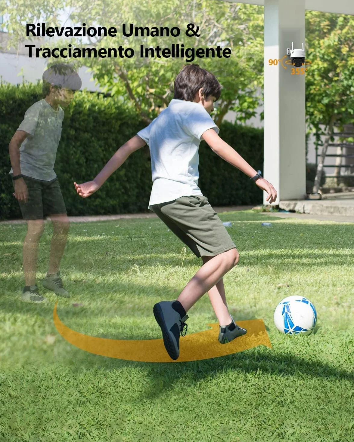 Imou Telecamera Wi-Fi Esterno 5MP, Visione Notturna a Colori, Tracciamento Intelligente, 2,4Ghz
