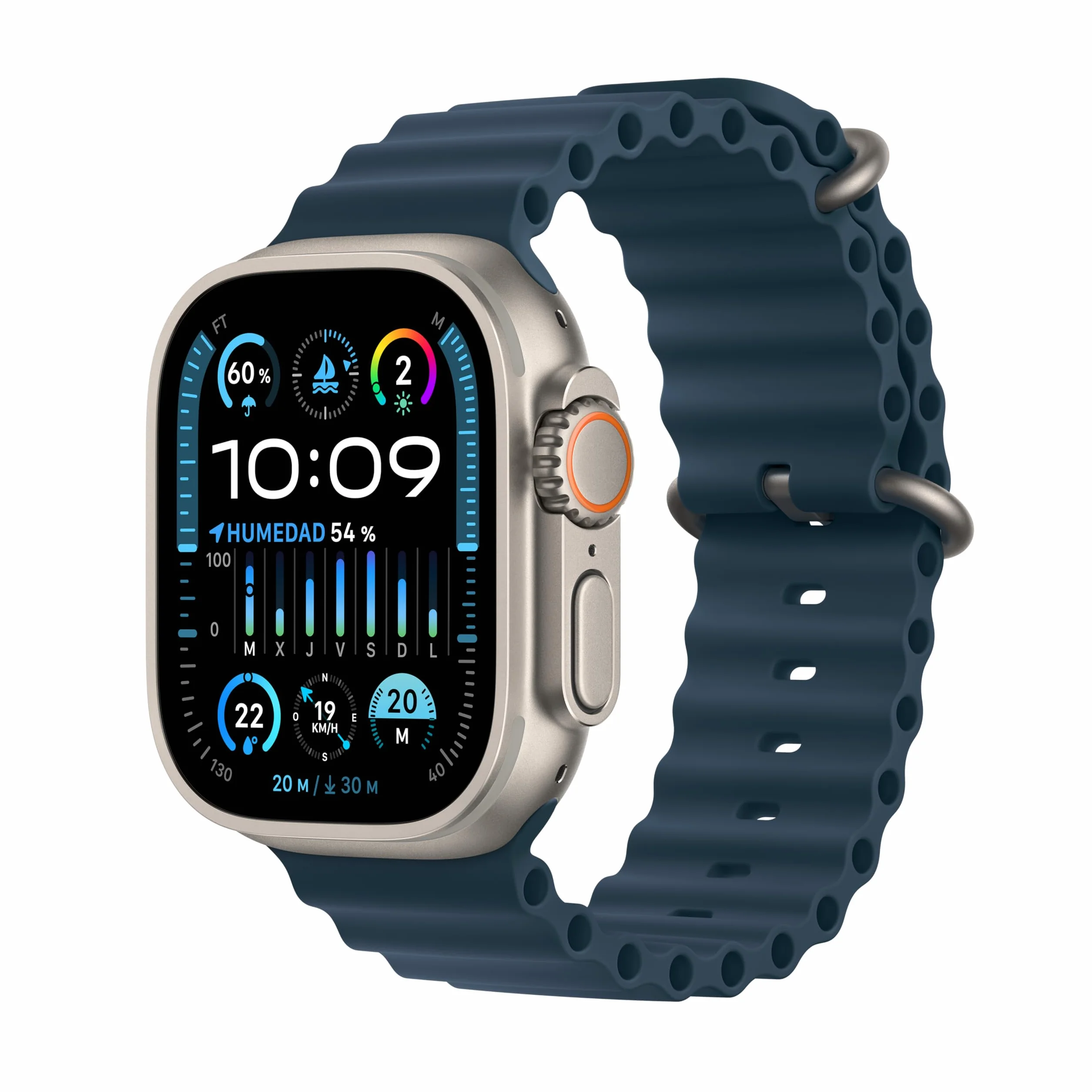 Apple Watch Ultra 2 GPS + Cellular 49mm Cassa in Titanio Cinturino Blu Oceano Ricondizionato