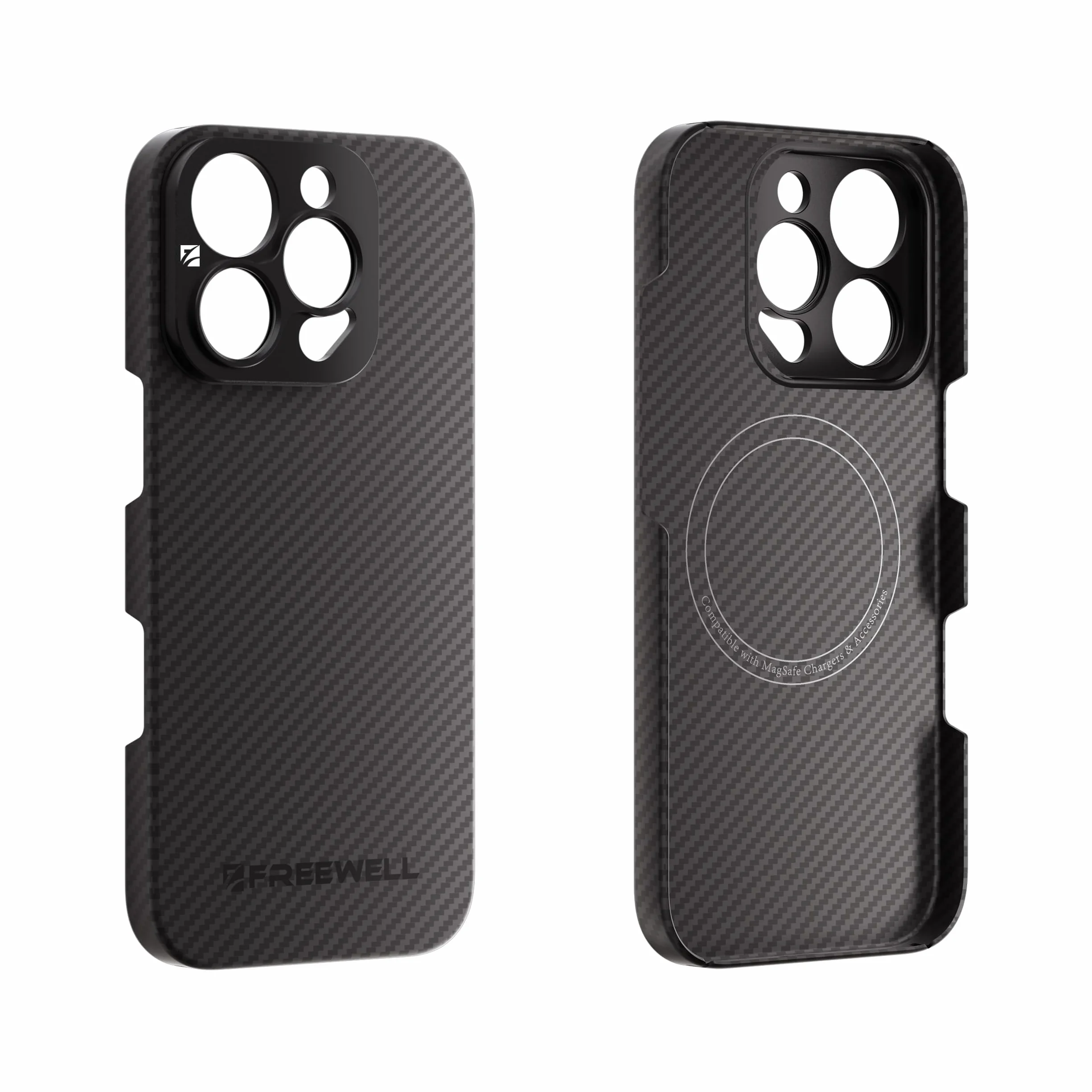 FREEWELL Custodia Pro Filmmaker per iPhone 16 Pro - Filtri magnetici e supporto obiettivo da 17 mm nero