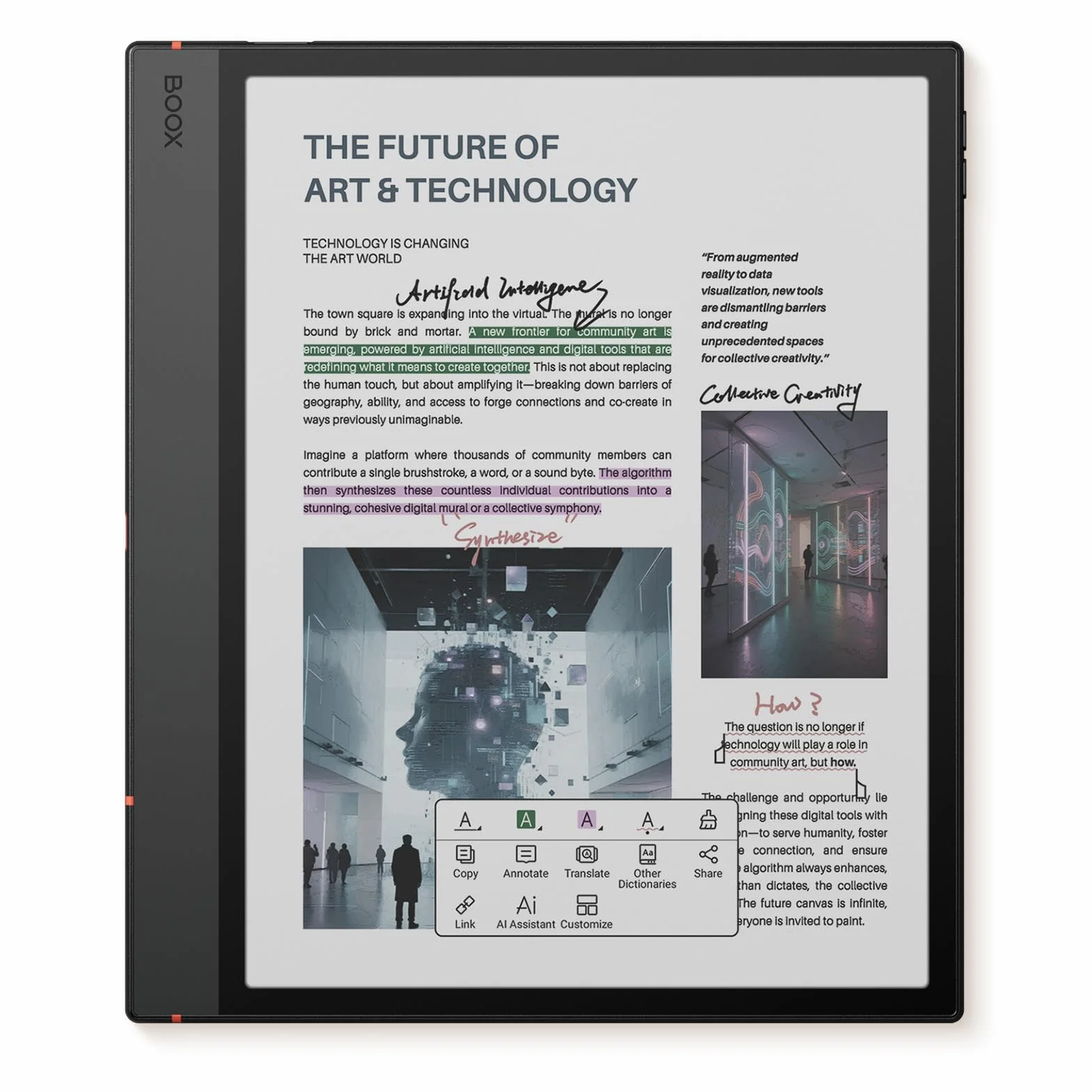 BOOX Note Air5 C 10.3 Cali E-Ink Tablet 64GB Android 15