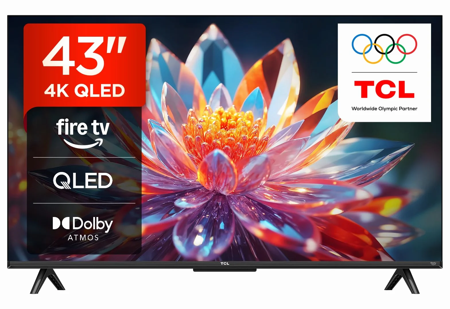 TCL 43T6C 43'' QLED TV 4K HDR, Fire TV (Smart tv con Dolby Vision e Atmos, HDR10+, Premi e Chiedi ad Alexa)