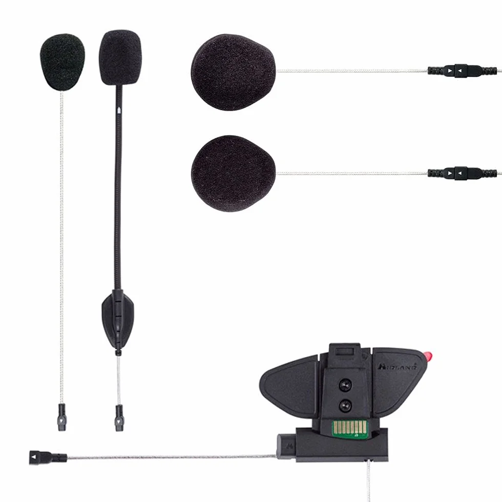 Midland BT Pro Audio Kit Cablaggio Secondo Casco Accessorio Interfono Moto Auricolare Casco Moto 2 Altoparlanti Super Bass Sound Microfono Filo Braccetto Base Aggancio Fissaggio