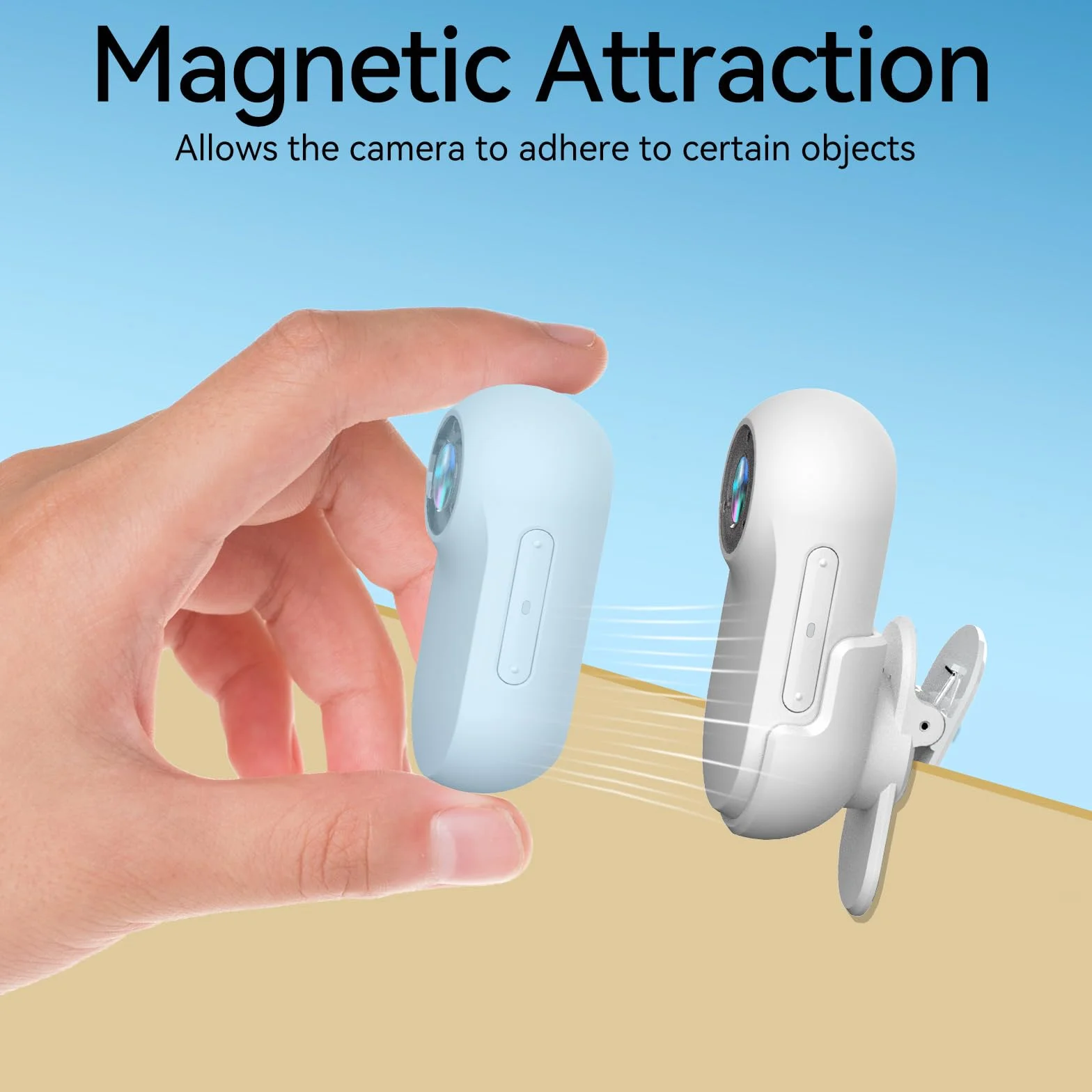 Xilecam Mini Action Cam 1080p Telecamera Animali Telecamere Nascoste da Esterno Body Cam e Accessori（Bianco）