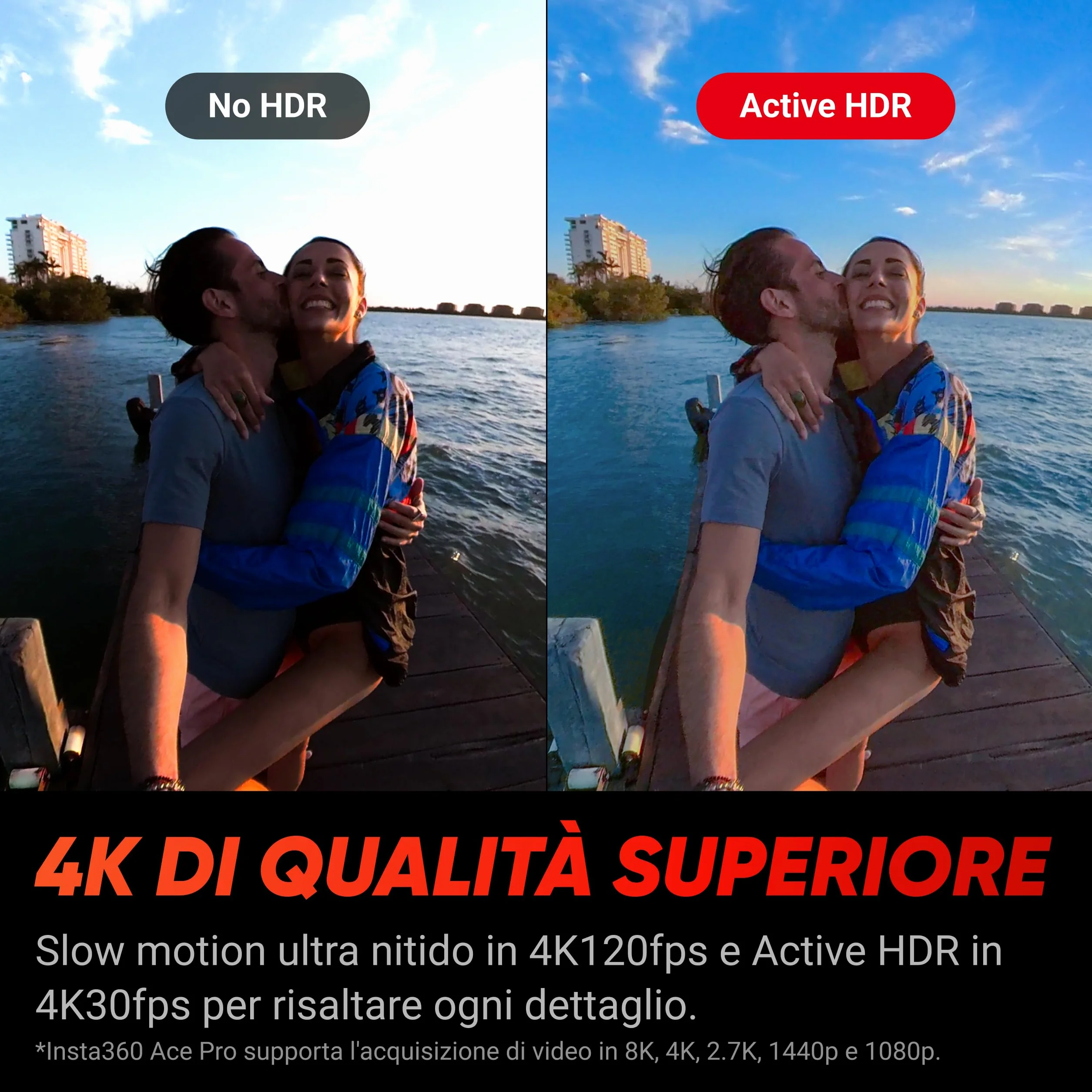 Insta360 Ace Pro - Action cam impermeabile Co-disegnata con Leica, sensore da 1/1.3" e riduzione del rumore per una qualità d'immagine imbattibile, 4K120fps, schermo orientabile da 2,4" e funzioni AI