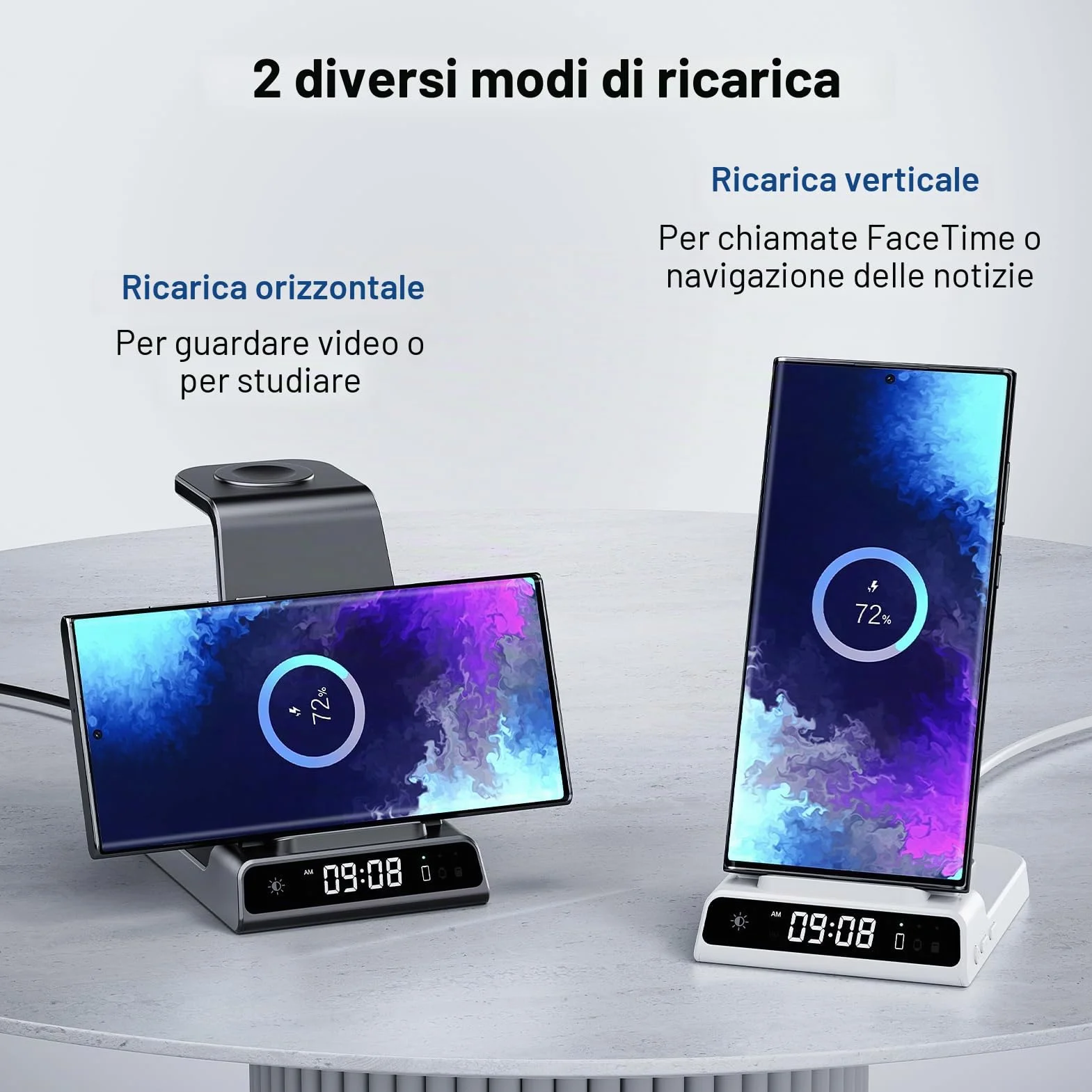 Caricatore Wireless 3 in 1 per Samsung S26 Ultra, Stazione di Ricarica per Samsung S26+/S25 Ultra/S24/S23/Z Flip 7/Z Fold 6, Base Ricarica Wireless per Samsung Galaxy Watch 8/Ultra/7/6/5, Galaxy Buds