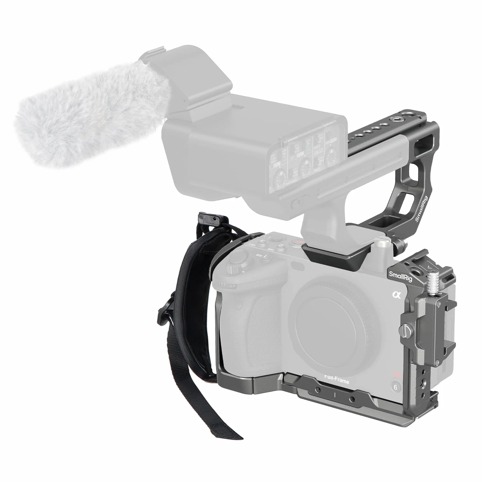 SMALLRIG FX3/FX30 HawkLock Quick Release Cage Kit per Sony FX3 / FX30 con Estensione Maniglia XLR, Cinturino da Polso e Morsetto per Cavi per HDMI, QR NATO Rail/Piastra QR per Arca - 4771