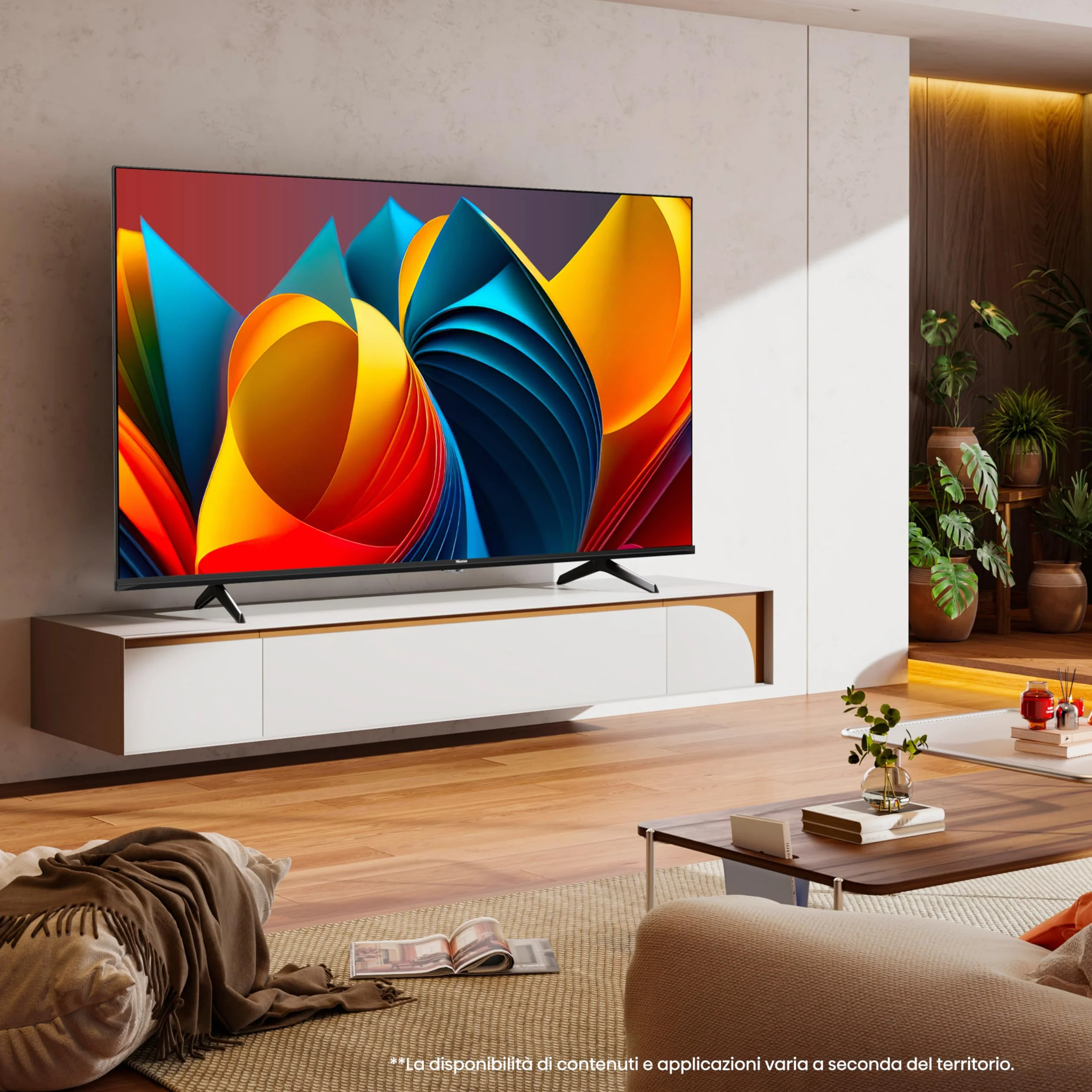Hisense TV 43" QLED 4K 43E77NQ, Smart TV VIDAA U7, Dolby Vision, HDR 10+, Game Mode Plus, Dolby Atmos, Alexa Built-in, VIDAA Voice, Tuner DVB-T2/S2 HEVC 10, lativù 4K