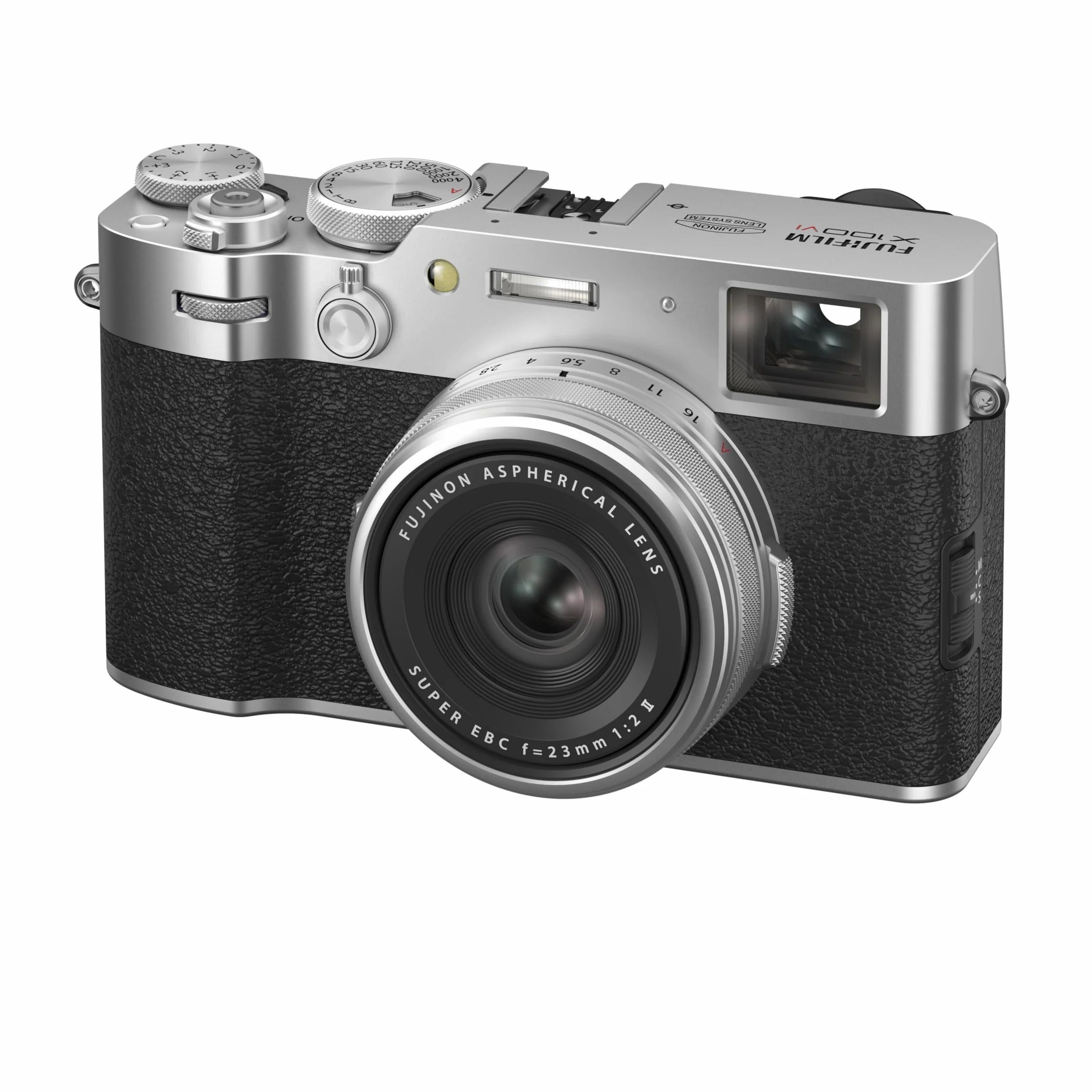Fujifilm X100VI Fotocamera Digitale Compatta 40Mp, Sensore X-Trans CMOS 5 HR, IBIS, Obbiettivo 23mmf2, Filmati 6.2K 30P, Mirino Ibrido, Schermo LCD 3" Touch Orientabile, Argento