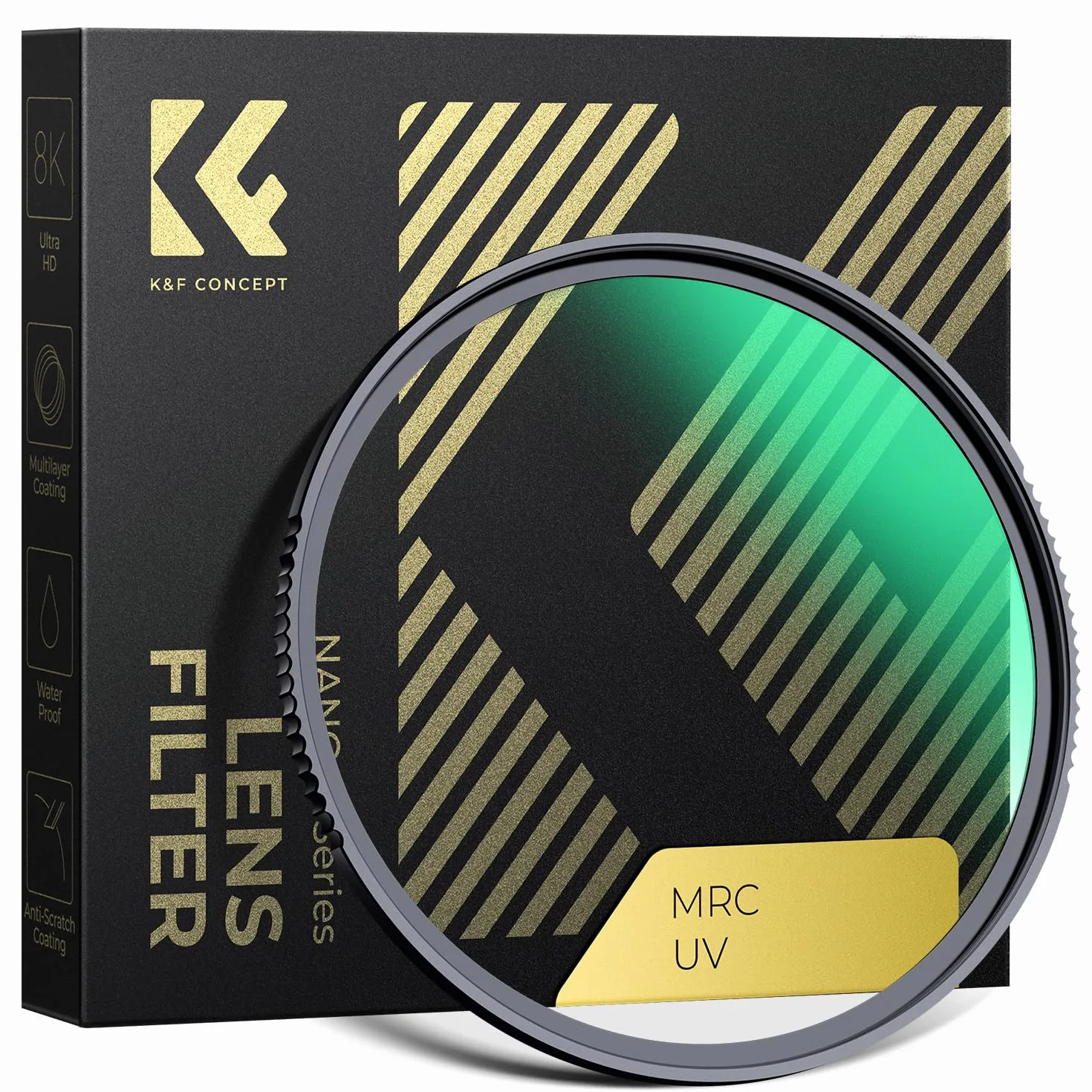 K&F CONCEPT Nano-Xcel 40.5mm Filtro di Protettivo UV, Filtro UV in Vetro Ottico con 28 Strati Rivestimento Nano