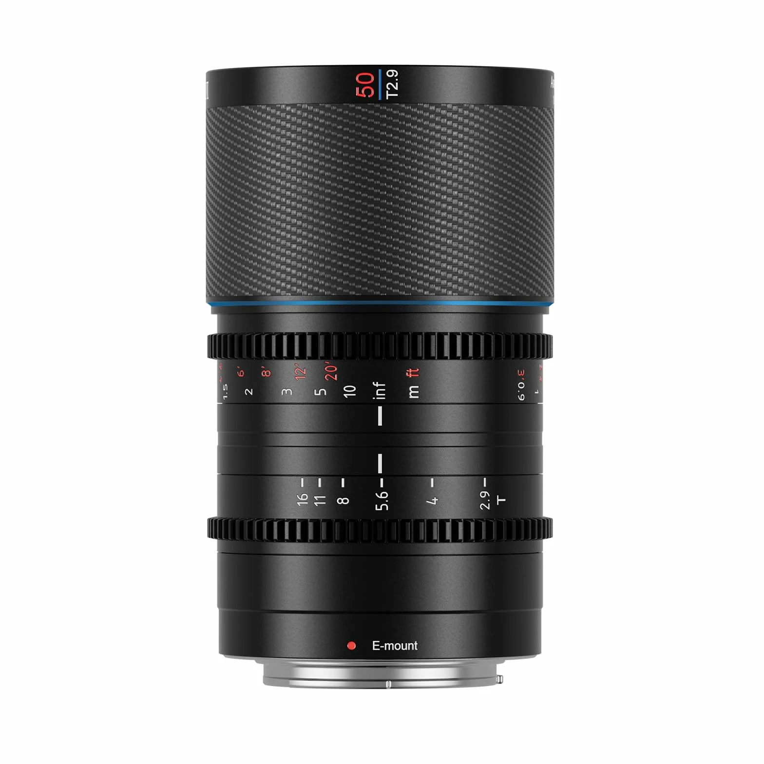 SIRUI Saturn 50mm T2.9 1.6X Full Frame carbonio fibra Anamorphic Lens, cine cinema obiettivo obiettivi lens lenti lente più leggero di 500g (Nature Flares, E Mount)