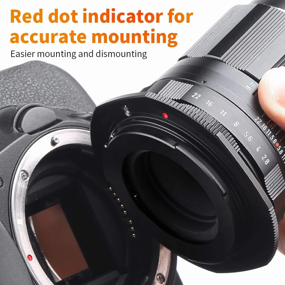 K&F CONCEPT Anello Adattatore per Obiettivo M42-EOS Adatto per Obiettivi M42 su Anelli Adattatore per Obiettivo Fotocamera Compatibile con Canon EOS DSLR