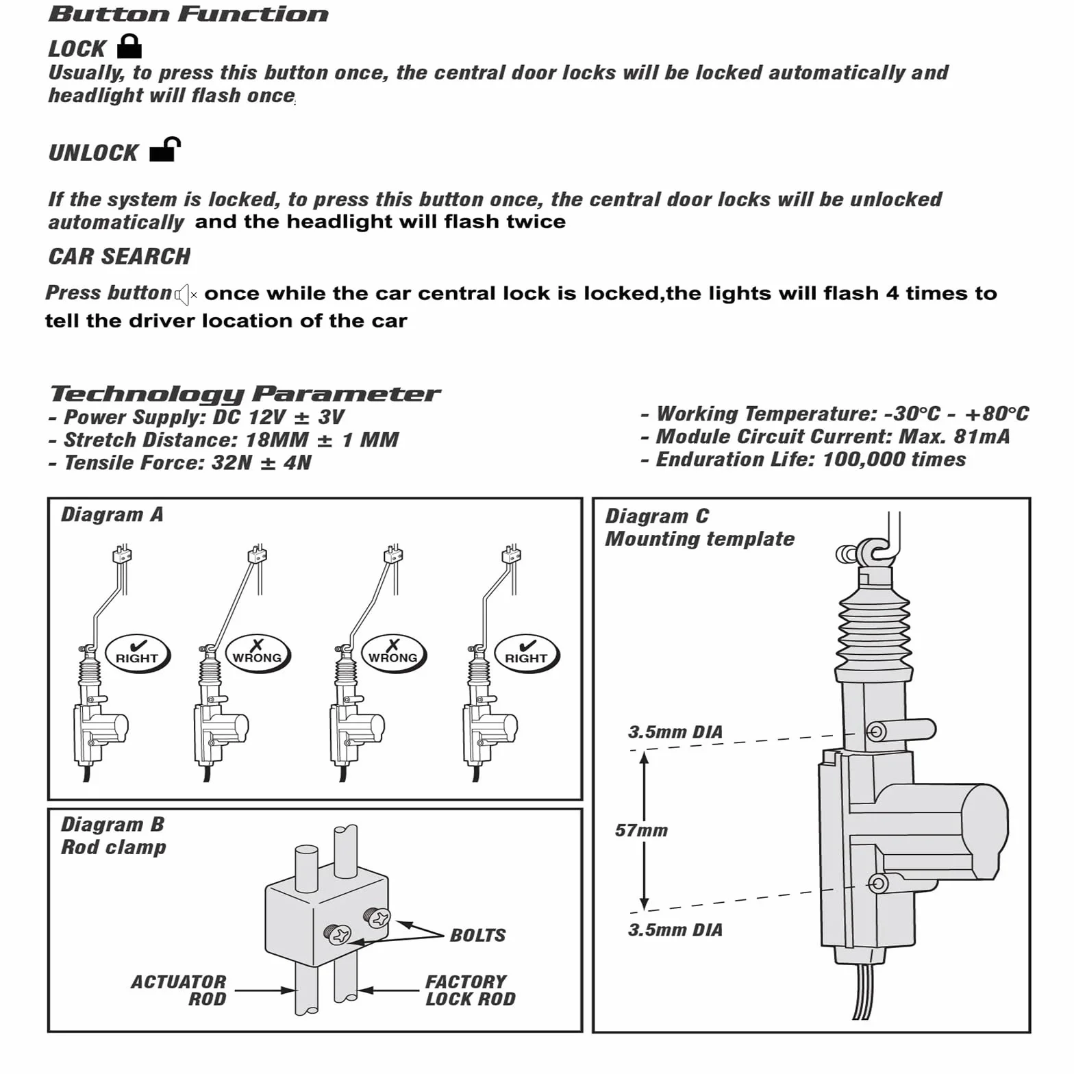 XUKEY Chiusura Centralizzata Universale per Auto, Sistema Keyless Entry con 2 Telecomandi, Serratura per Auto con Chiusura Centralizzata, Set di Conversione per Auto
