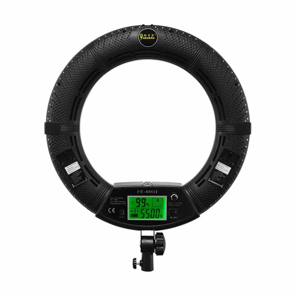 18 pollici display digitale telecomando dimmerabile 3200K-5500K LED anello luce kit per fotocamera smartphone ritratto selfie foto video studio fotografia continua (senza borsa e treppiede)