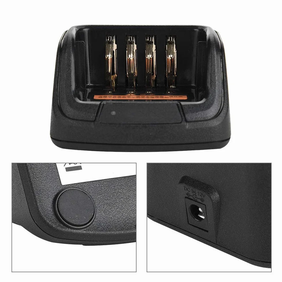 Hytera Caricabatterie Radio Batteria Base Dock di Ricarica per Walkie Talkie HYT 12V DC 1A 850mAh