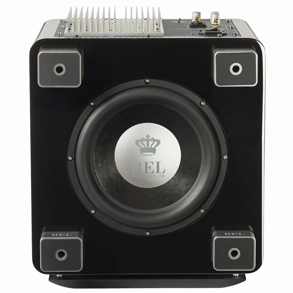 REL Acoustics Subwoofer T/9x, 10" driver frontale, nero lucido