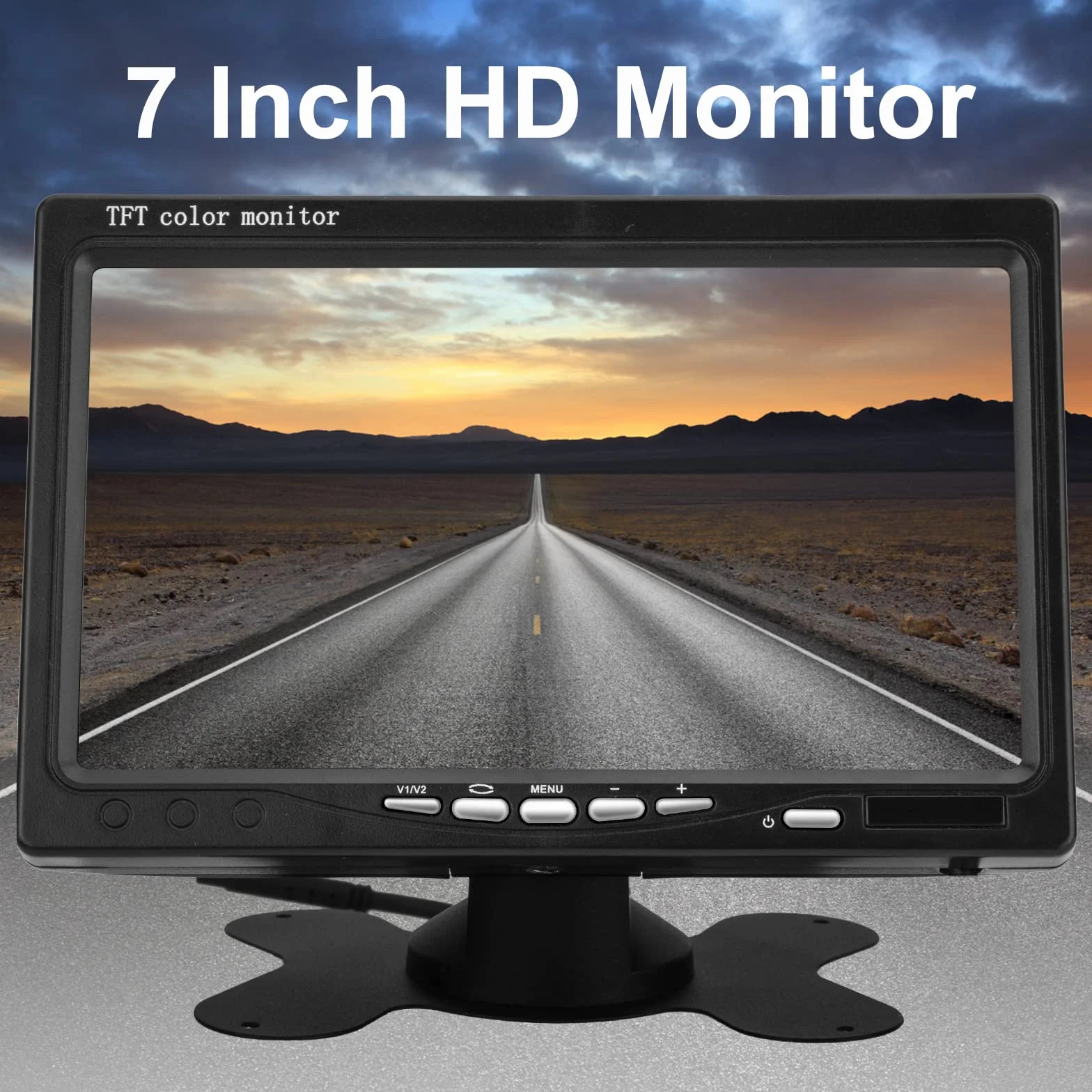 CICMOD Telecamera Retromarcia con Monitor LCD 7 Pollici 4pin Telecamera Posteriore Impermeabile Kit 12V 24V Universel per Camper Camion Rimorchi Bus