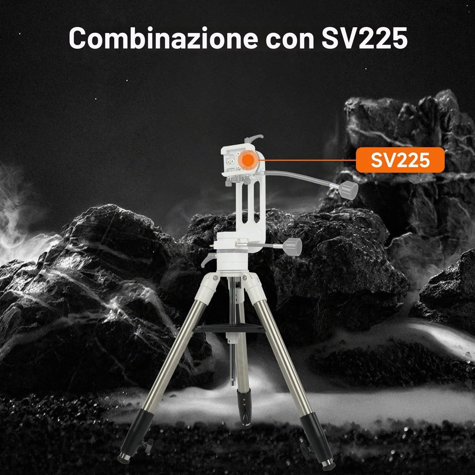 Svbony SV225T Treppiede Telescopico Astronomico, Treppiede in Alluminio Estensibile, Accessori per Telescopi Portatili, Compatibile con Supporti Alt-Azimuth Della Serie SV225