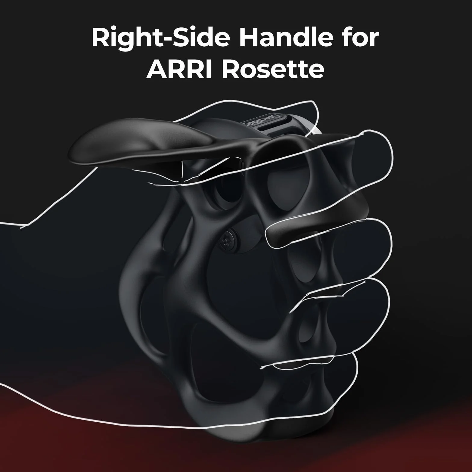 SMALLRIG Maniglia cava rotante a 360° sul lato destro per rosetta ARRI, carico 15 kg per gabbie per fotocamere e supporti a spalla