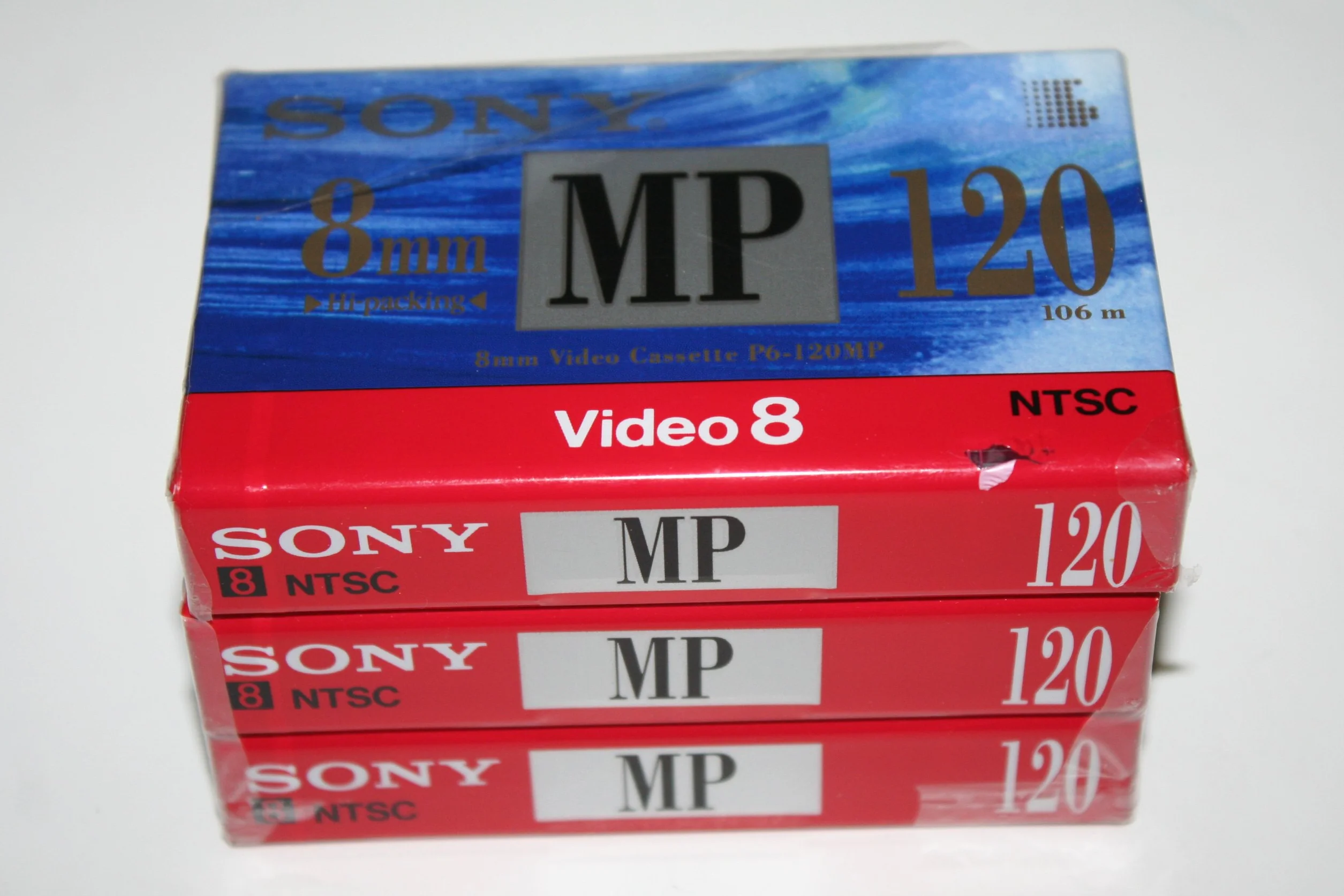 Sony 8 mm video cassette P6 – 120 MP – 120 minuti (3 pezzi)