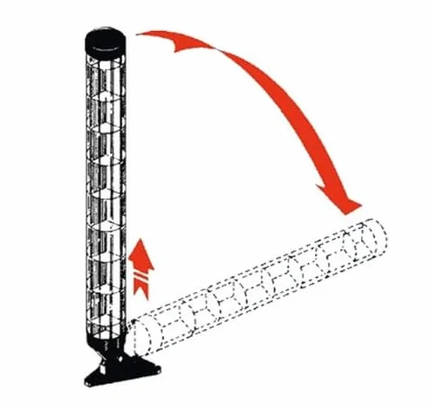 BSSTORE Riflettore Radar Nautico Abbattibile, 630 mm Lunghezza, 50 mm Diametro, Portata 2,5 Miglia Nautiche