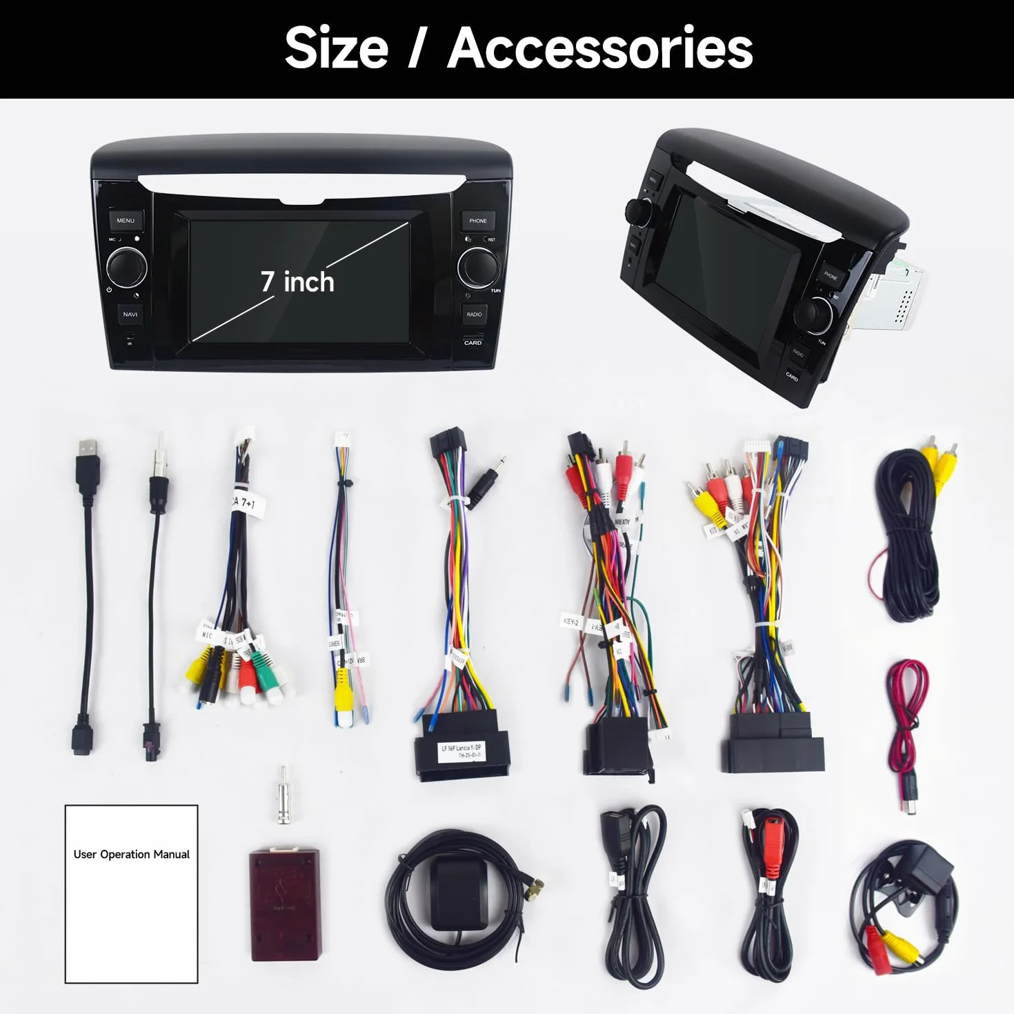 Autoradio Custom Fit per Lancia Ypsilon 2011–2020 con CarPlay e Android Auto | Schermo Touch HD 2DIN | GPS Navigatore | Bluetooth | USB | Retrofit Plug & Play | Compatibile con comandi al volante