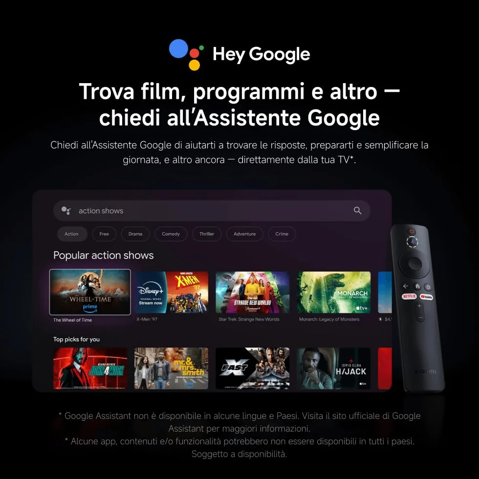 Xiaomi L1 Proiettore Intelligente 1080P con Google TV & Netflix, Proiettore Portatile Home Cinema, Autofocus & Keystone, HDR10/HLG, Schermo 120", WiFi 5G Bluetooth, Audio Dolby