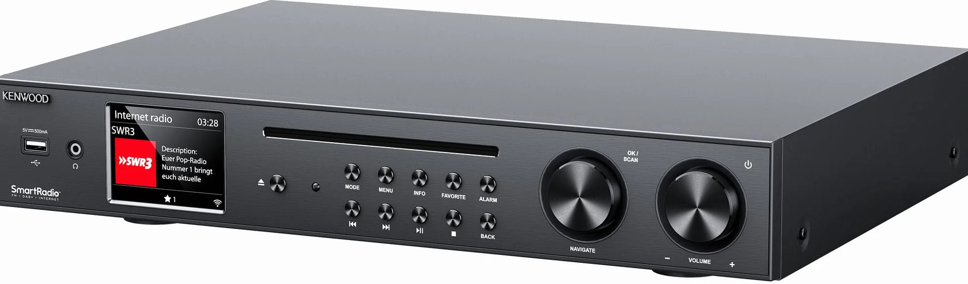 Kenwood KR-W8000SCD Ricevitore Hi-Fi Smart lettore CD amplificatore DSP 2x30W RMS Wi-Fi Bluetooth DAB+ FM RDS Internet Radio Spotify