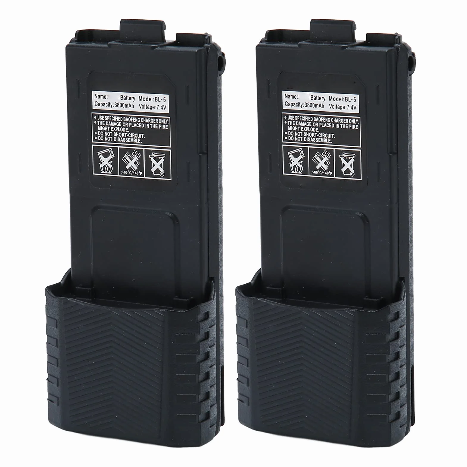 Baofeng UV-5R 7.4V 3800mAh Li-Ion Batteria BL5 Walkie Talkie 2-Pack