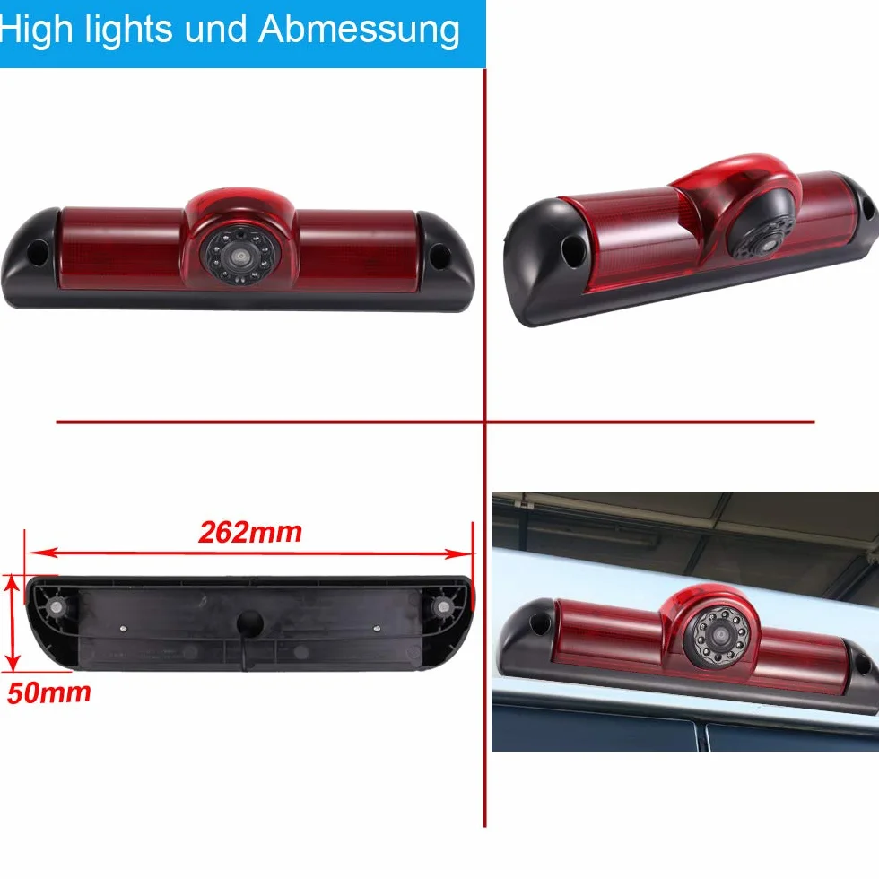 Auto Terzo Tetto Top Mount Lampada freno Fotocamera luce Telecamera Posteriore di Backup peper JUMPER III/DUCATO X250 / BOXER III AVIS AVS325CPR