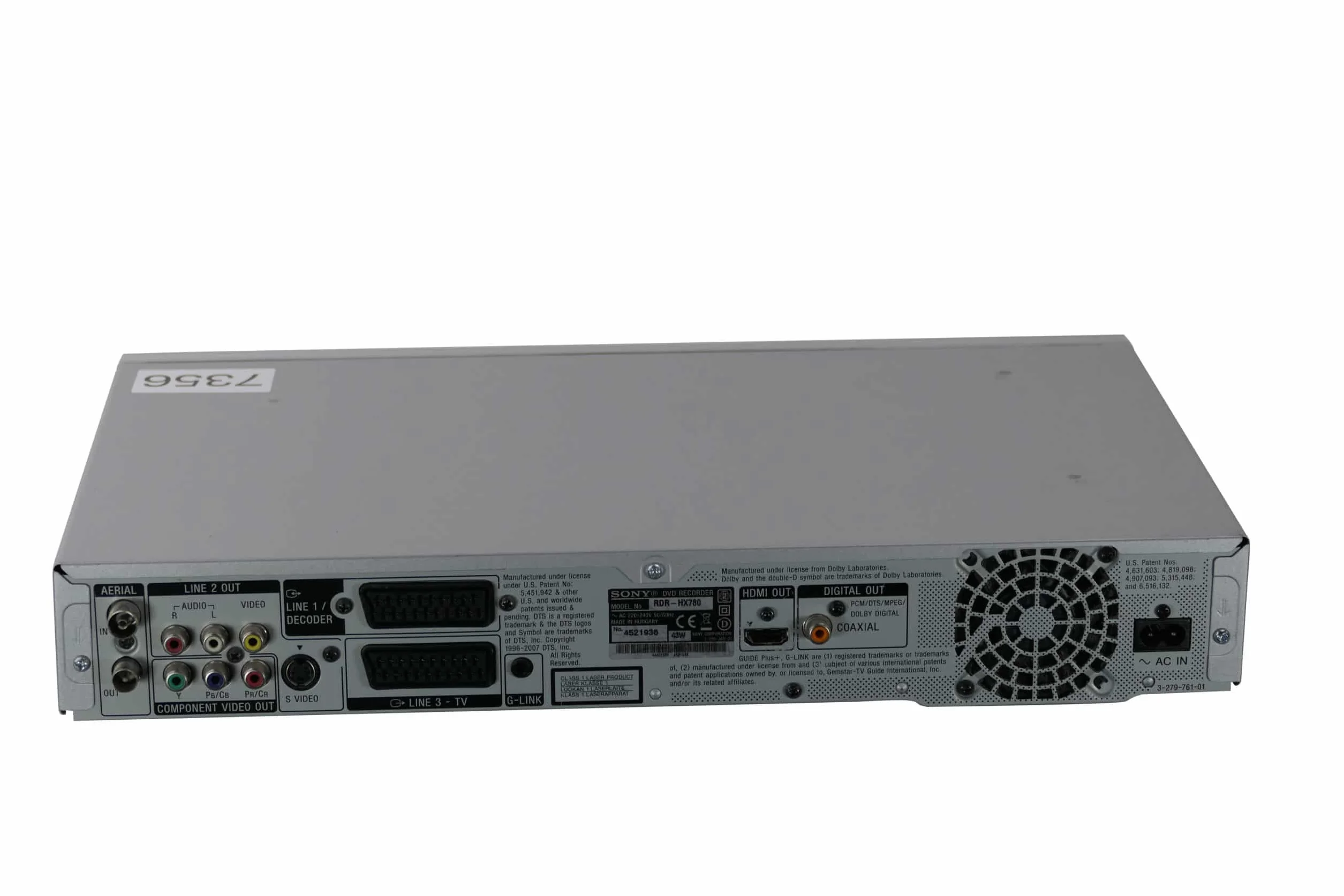 Sony RDR-HX780 Lettore + Registratore DVD