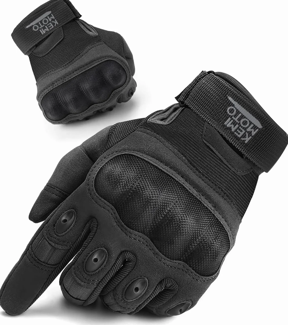 KEMIMOTO Guanti Moto, Guanti Tattici con Nocche Dure Guanti Tattici Uomo Donna Guanti Touchscreen Sport per Moto Equitazione Tiro Arrampicata Combattimento