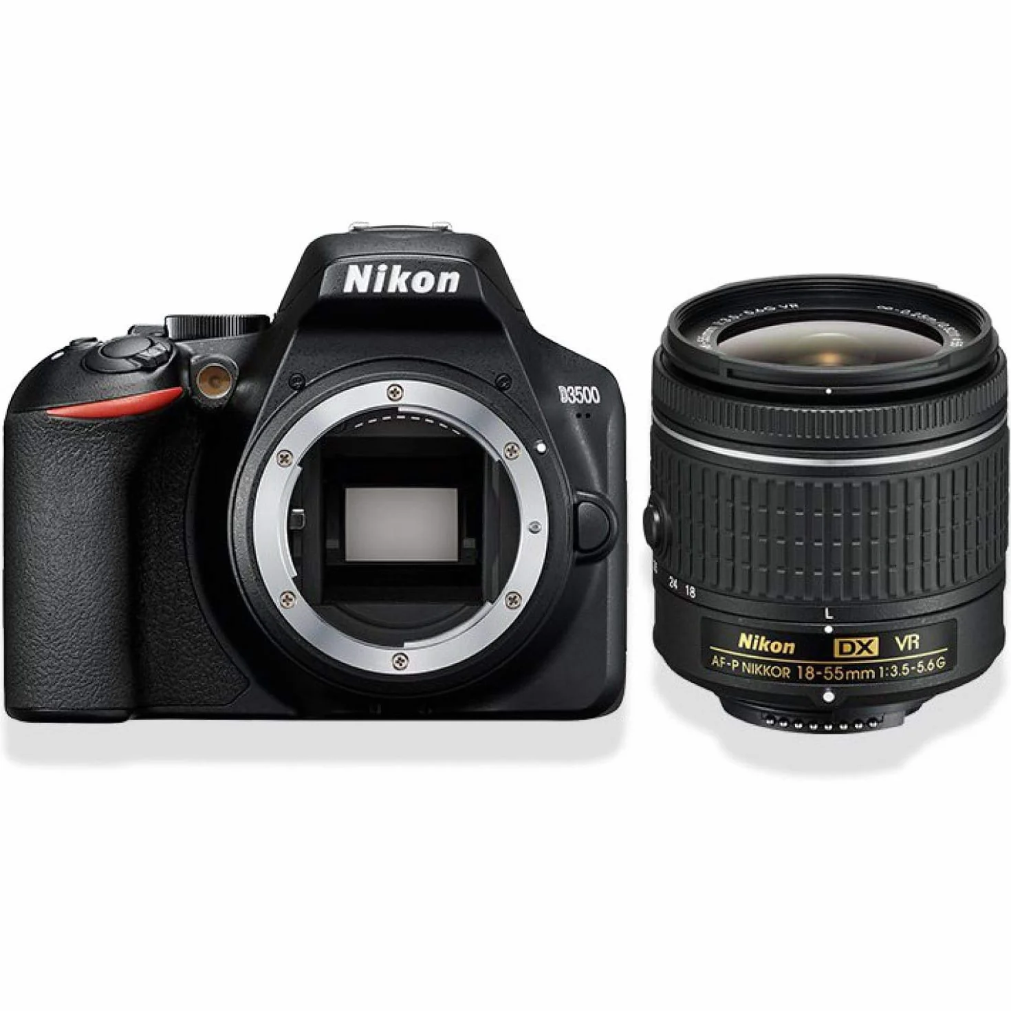 Nikon D3500 Fotocamera Reflex Digitale con Obiettivo Nikkor AF-P 18/55VR, 24,2 Megapixel, LCD 3", Nero (Ricondizionato)