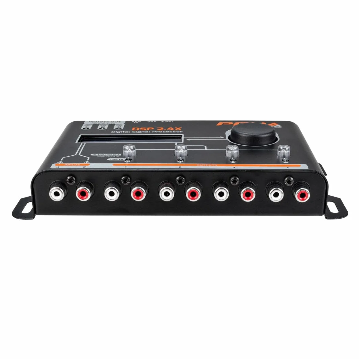PRV AUDIO Car Audio DSP 2.4X Digital Crossover ed Equalizzatore 4 Canali Full Digital Signal Audio Processor DSP con Sequencer Remote Relay