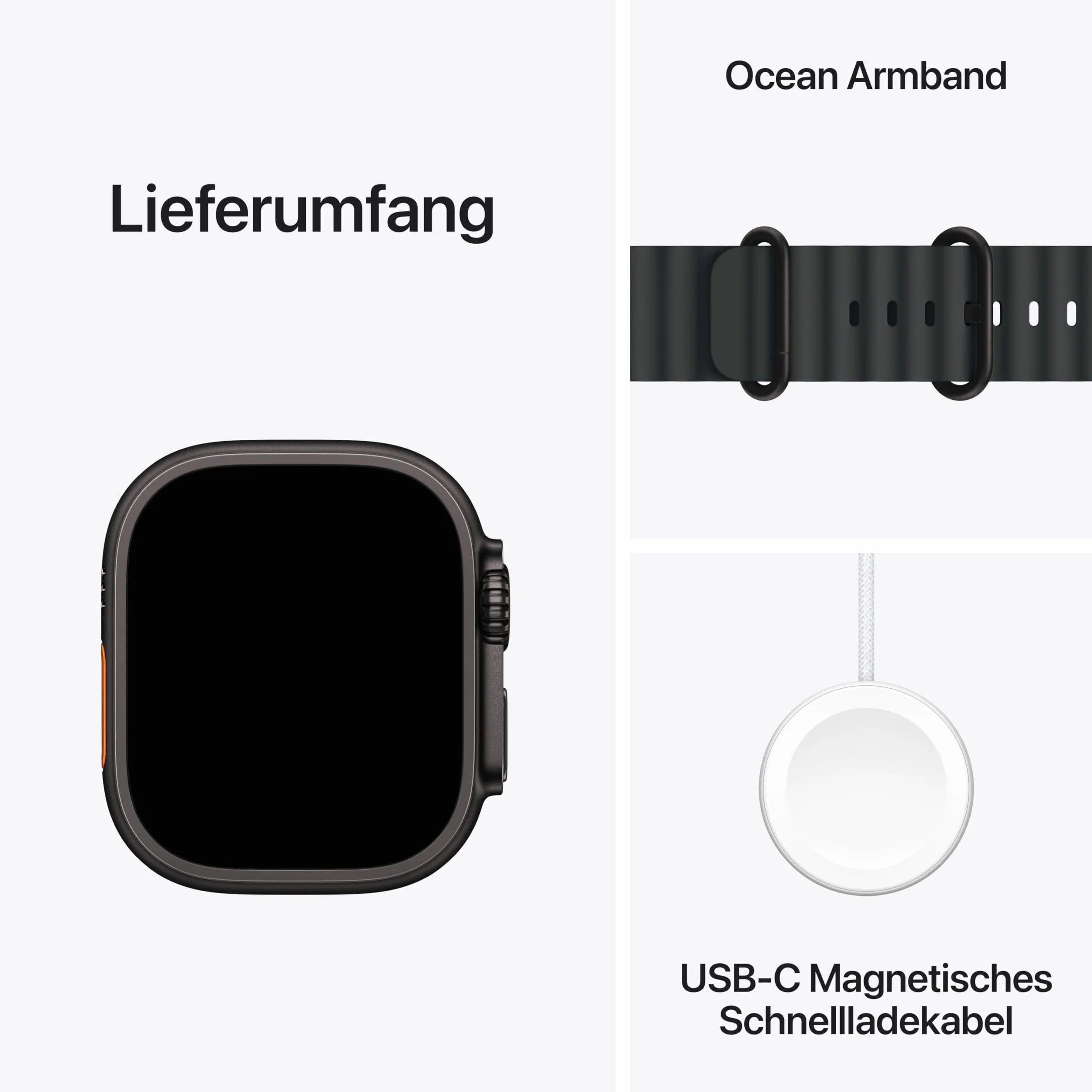 Apple Watch Ultra 2 GPS + Cellular 49mm Cassa in titanio nero Cinturino oceano nero Ricondizionato