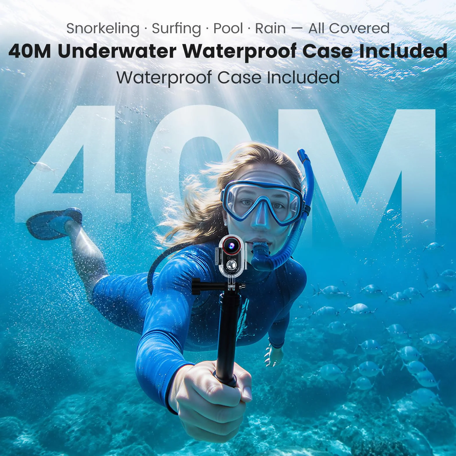4K Mini Action Cam – Body Cam Magnetica con WiFi, Telecamera Indossabile con Stabilizzazione a 6 assi, Batteria Espandibile, POV Camera per Moto/Viaggi/Animali domestici/Casco