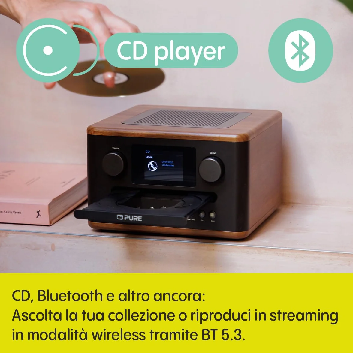RADIO C/CD DAB+ BT CLASSIC C-D4 COFFEE BROWN/WALNU