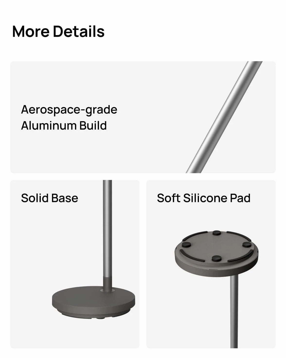 XGIMI Floor Stand Ultra per HORIZON 20 Series (Elephant Grey), Supporto Proiettore Si Adatta all’Arredo, Base Solida, Supporta fino a 10 kg, Spazio Nascosto, Lega di Alluminio Aerospaziale