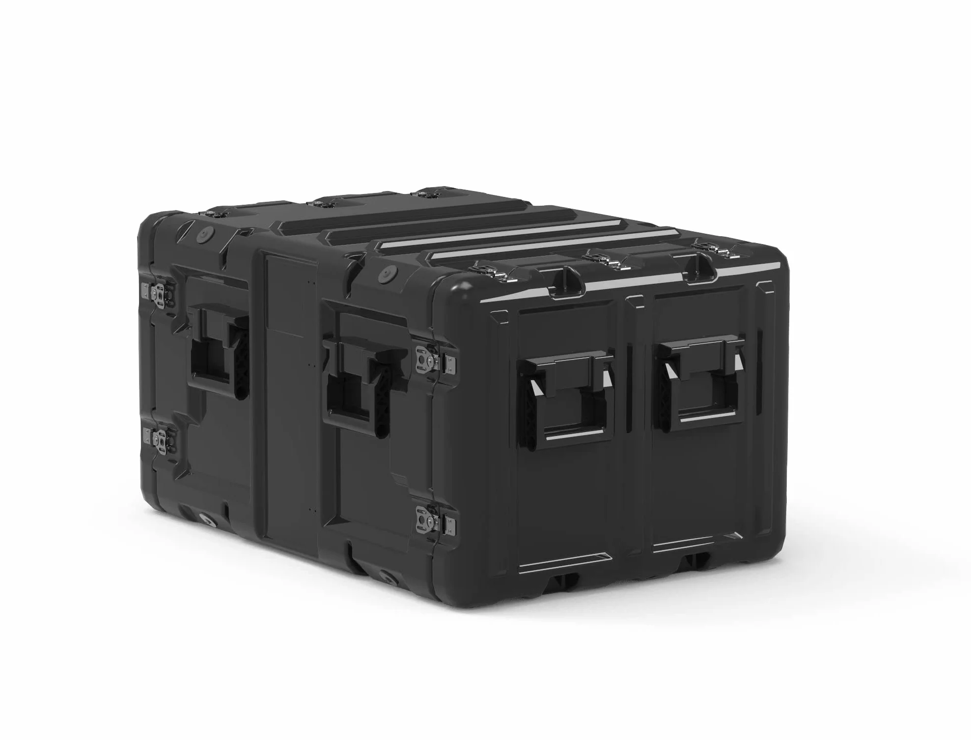 PELI Hardigg 9U Blackbox Rack Mount Case, Custodia Rack 19" Portatile Per Elettronica Sensibile, Altezza Rack: 9 U, Lunghezza Rack: 610 Mm, Fabbricato In USA, Colore: Nero