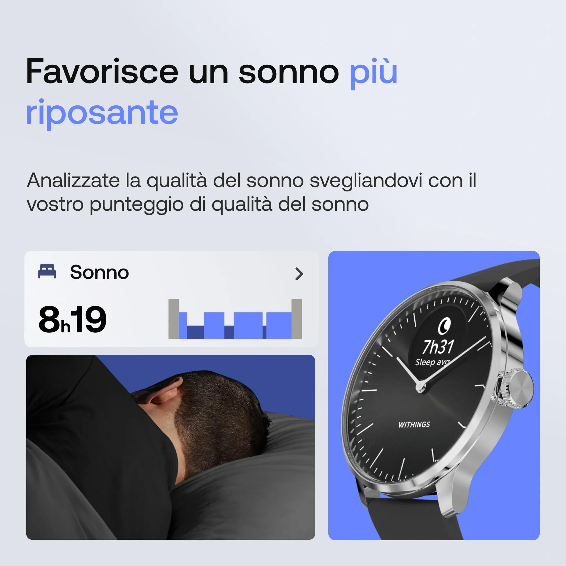 Withings ScanWatch Light - Smart Watch ibrido con monitoraggio della frequenza cardiaca, fitness tracker, monitoraggio del ciclo, monitoraggio del sonno