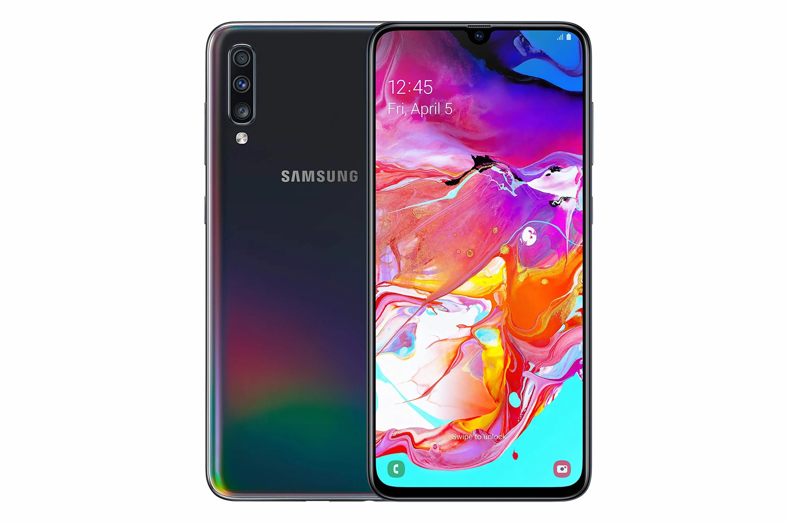 Samsung Galaxy A70 - Smartphone 4G (6,7'' - 128GO - 6 GO RAM) - NERO - Versione France-P-UK (ricondizionato) Versione del Regno Unito. 128GB Nero