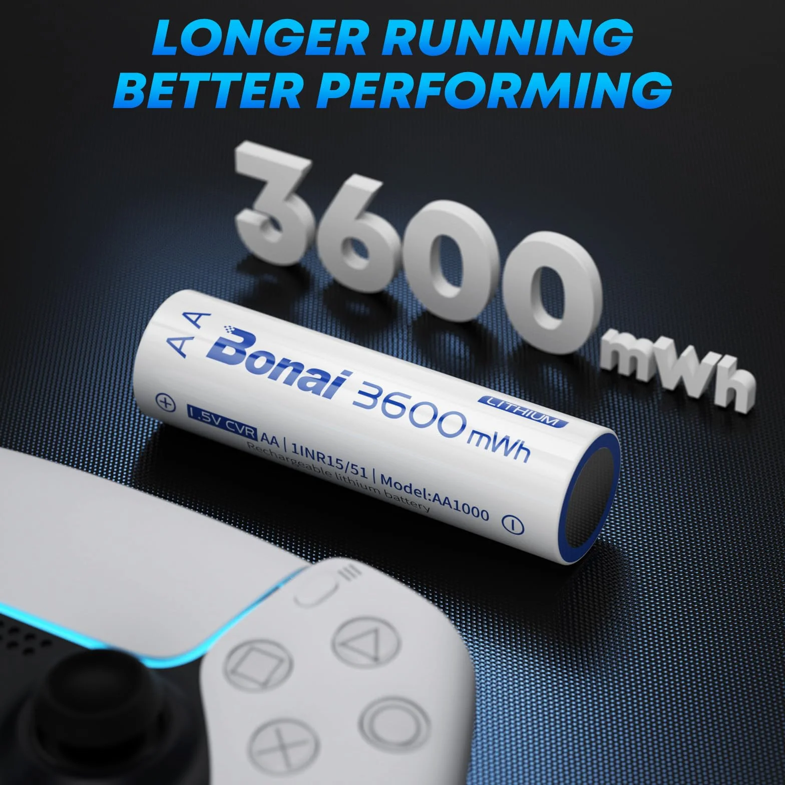 BONAI AA Lithium Batterie Ricaricabili 1,5V 3600mWh 8 Pezzi Pile Ricaricabile Al Litio AA con Caricabatterie Ricarica Rapida Type-c Adatto per Telecamere, Serrature Intelligenti, Torce Elettriche, ecc