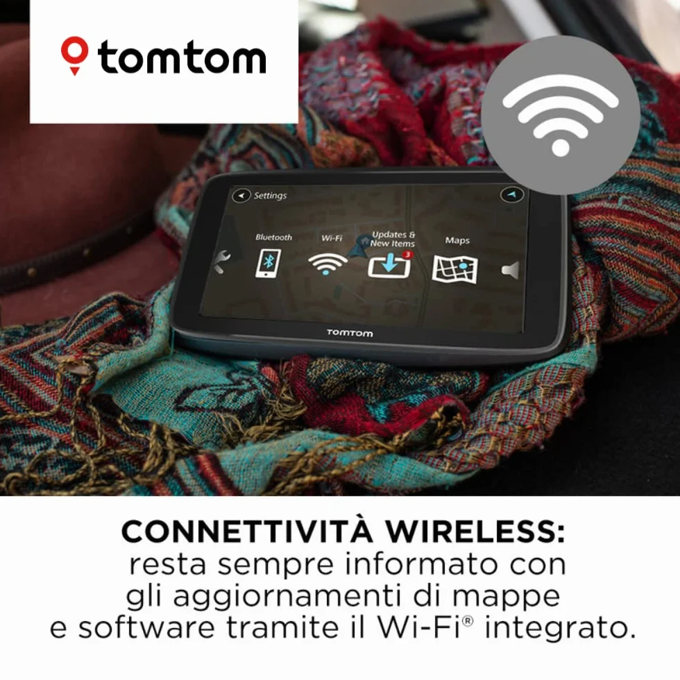 TomTom Navigatore Satellitare per Auto GO Classic, 6 Pollici, con Traffico, Tutor e Autovelox di Prova, Mappe Europa, Aggiornamenti Tramite WiFi, Supporto Reversibile Integrato