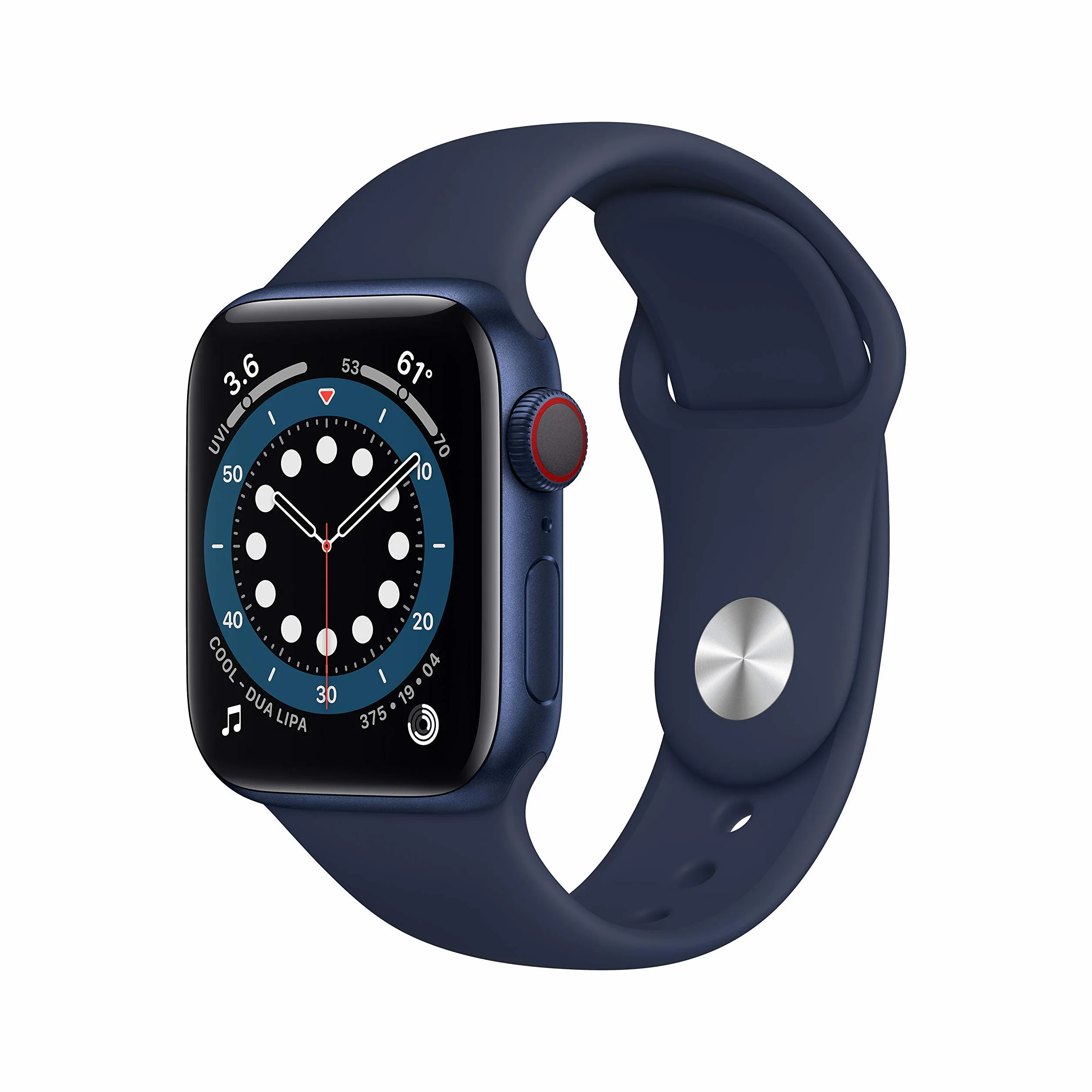 Apple Watch Series 6 (GPS + Cellulare, 40MM) Cassa In Alluminio Blu con Cinturino Sport Blu Scuro (Ricondizionato)
