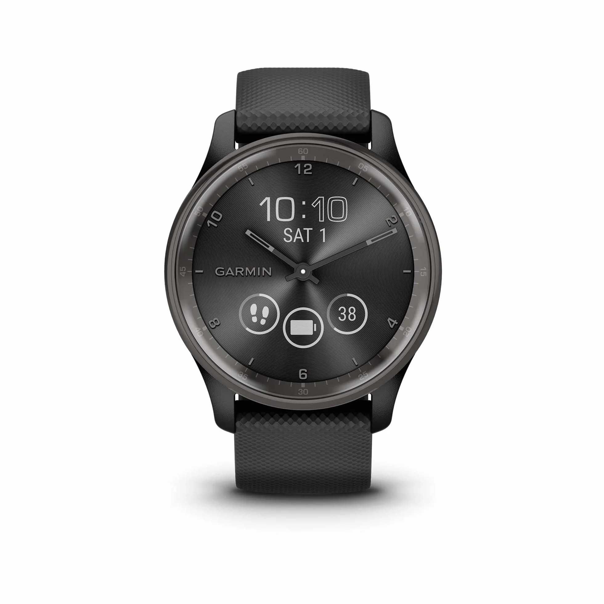 Garmin vívomove Trend, Smartwatch, Cassa 40mm, Touchscreen LCD e Lancette, Notifiche, SMS emergenza, Cardio, SpO2, GPS connesso, Monitoraggio 24/7, Sleep Score (Peach Gold & White) (Ricondizionato)
