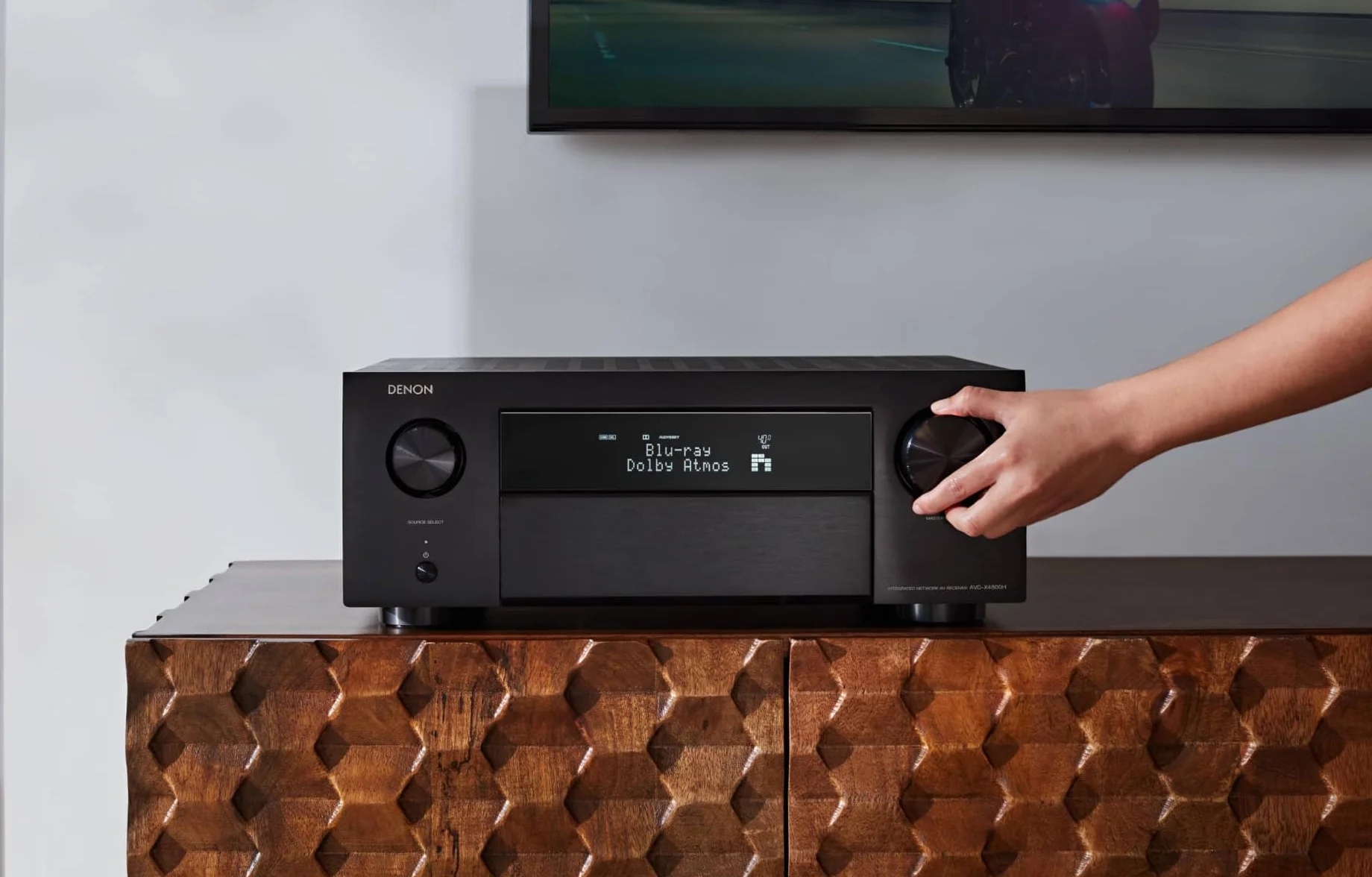 Denon AVC-X4800H Ricevitore AV 9.4 Canali, Amplificatore con Auro-3D, Dolby Atmos, DTS:X,6 "8K Ingressi e 3 uscite, Bluetooth, Airplay 2, Multiroom, Compatibile Alexa, Nero