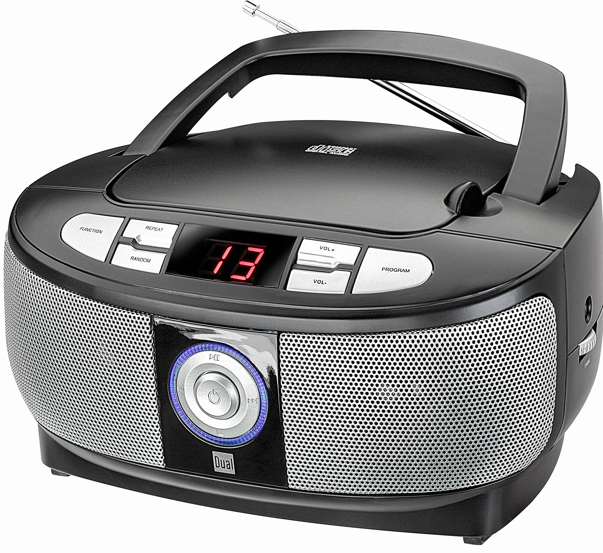 Dual P 49 – 1 Boombox con lettore CD (Radio FM, display a led, Alimentazione Elettrica o batterie)