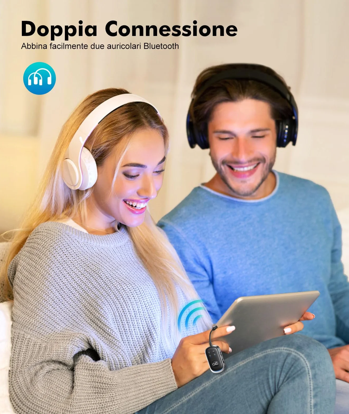 Mohard Trasmettitore Ricevitore Bluetooth 5.3 AUX Vivavoce Auto 2 in 1